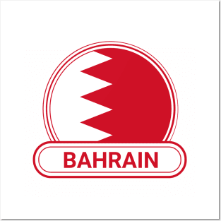 Bahrain Country Badge - Bahrain Flag Posters and Art